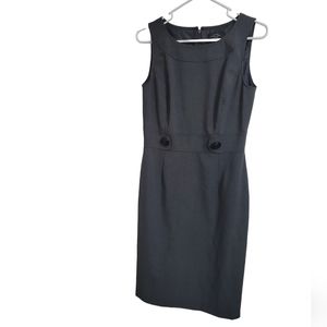 Tahari Arthur Levine Dark gray knee length Sheath dress size 4 S5